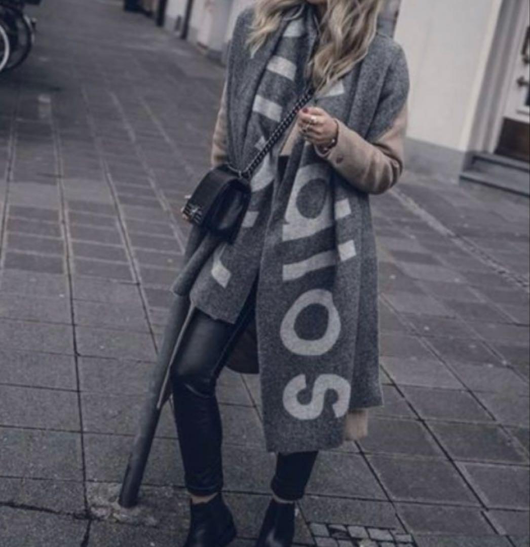 新品 アクネ ストゥディオズ Acne Studios ロゴ マフラー・ストール