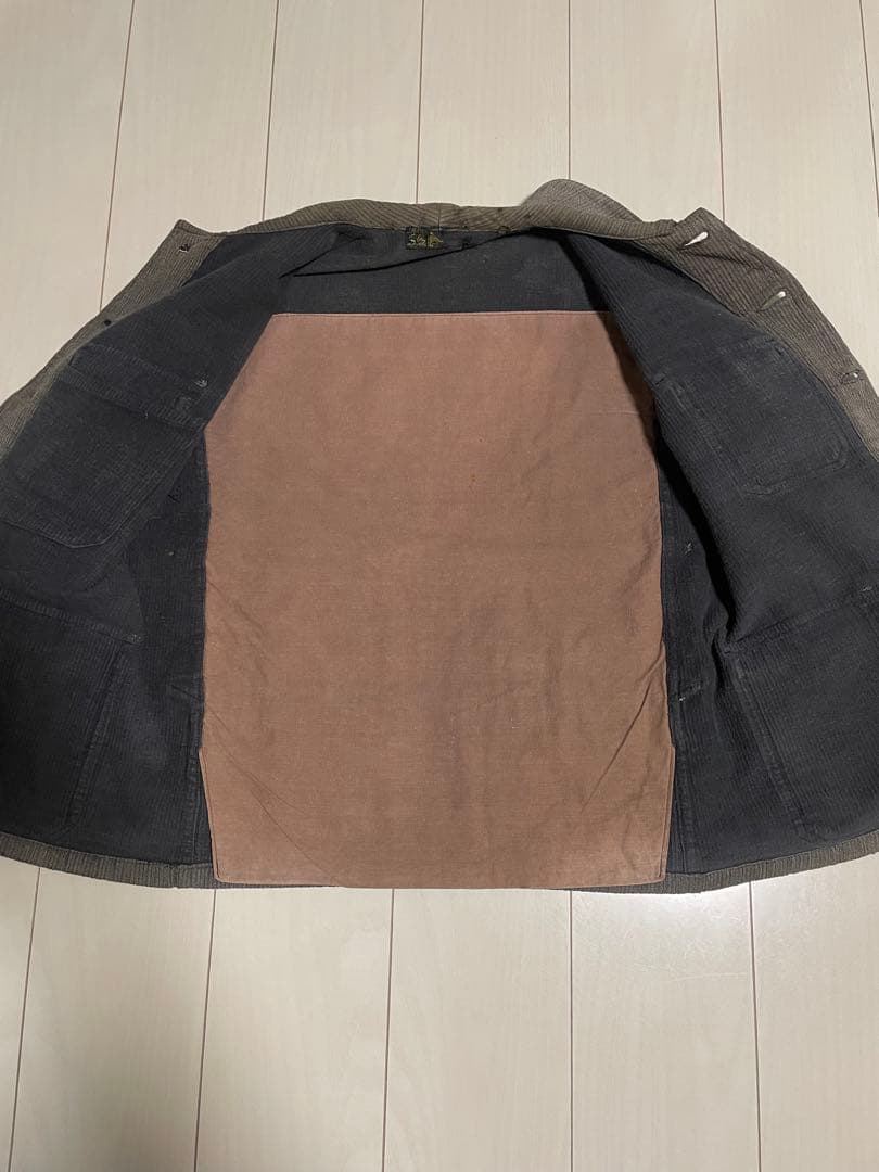 40s コットンピケ　ハンティングジャケット　フレンチヴィンテージ