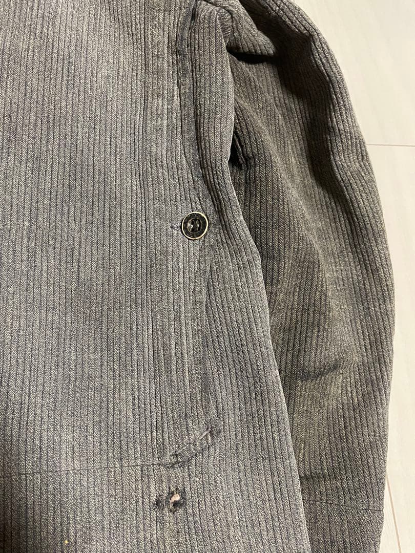 40s コットンピケ　ハンティングジャケット　フレンチヴィンテージ