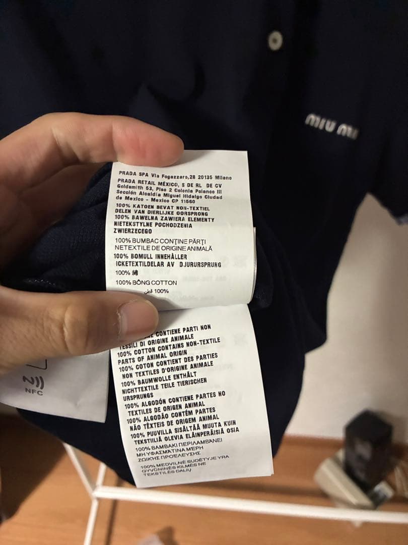 Miu Miu ミュウミュウ MJN555 ピケ×ポプリン ポロシャツ