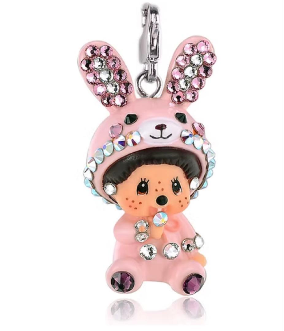 スワロフスキー　うさぎ　ピンク　モンチッチ　ネックレス セット　海外限定