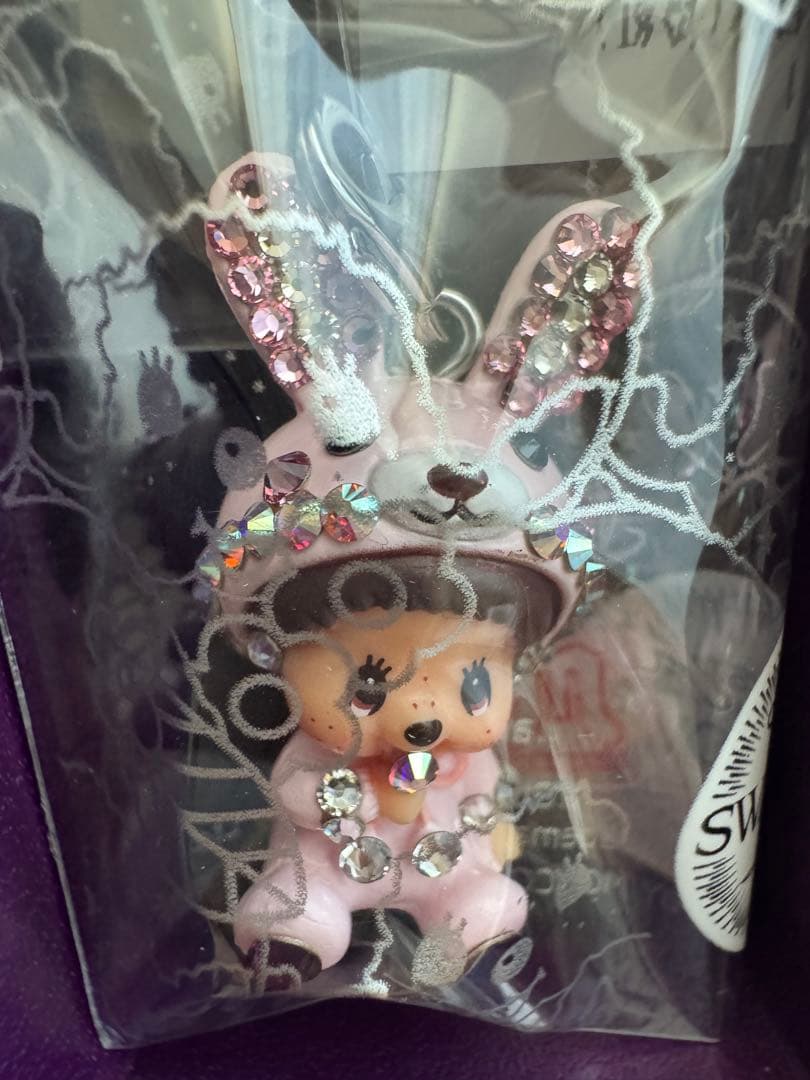 スワロフスキー　うさぎ　ピンク　モンチッチ　ネックレス セット　海外限定