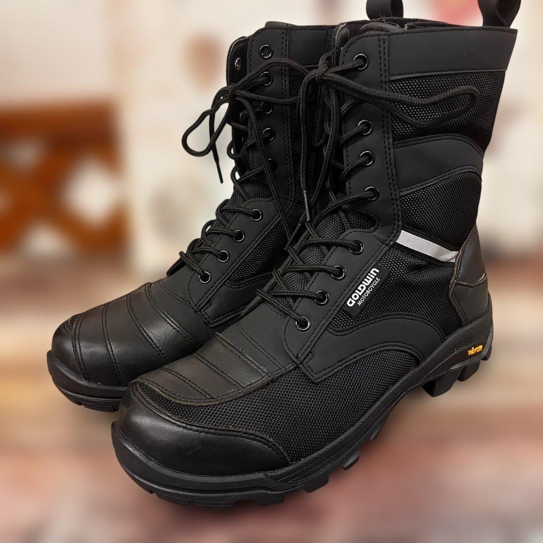 極美品 ゴールドウイン バイク用ブーツ ビブラムソール 防水透湿 26cm