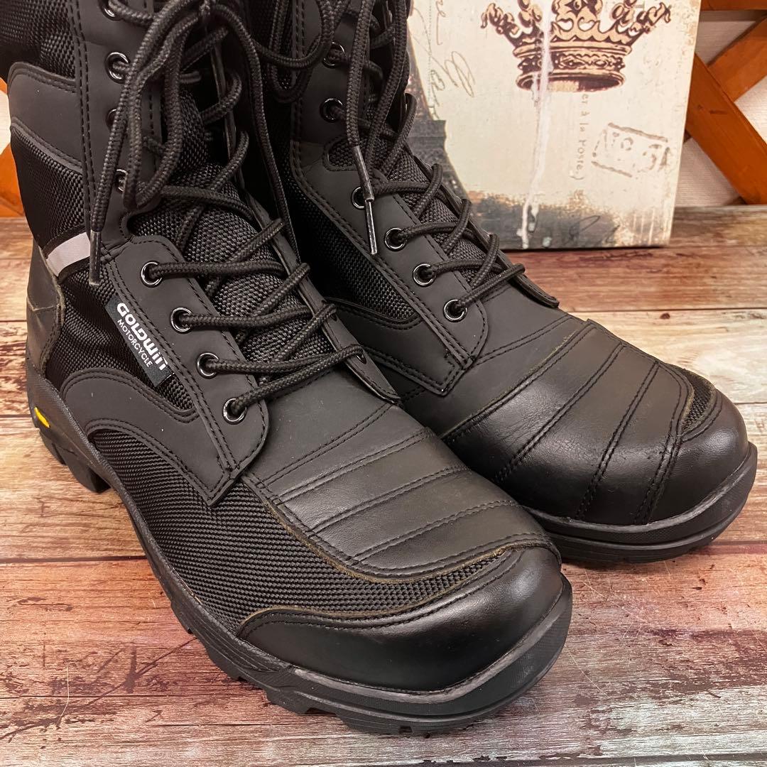 極美品 ゴールドウイン バイク用ブーツ ビブラムソール 防水透湿 26cm