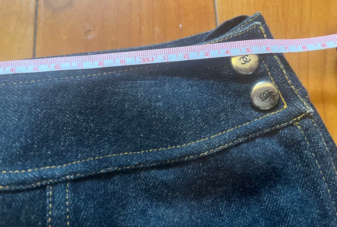 CHANEL ダークデニム ミニスカート