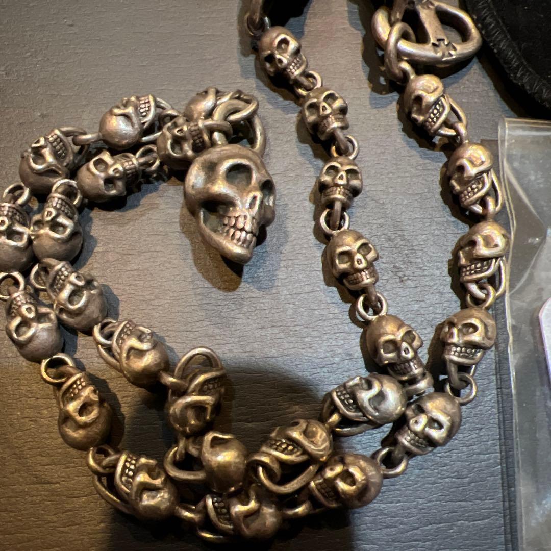 a&g スカル　ウォレットチェーン　シルバー　クロムハーツ　ガボール