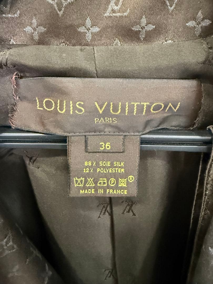 ルイヴィトン　モノグラムLOUIS VUITTON トレンチコート　サイズ36