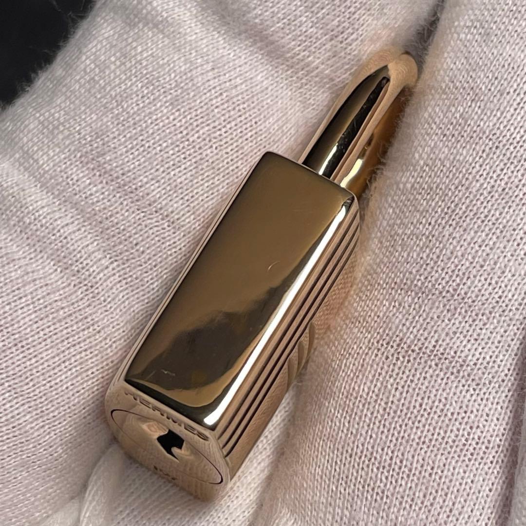 エルメス K18 ピンクゴールドメッキ パドロック カデナ リペア品 107番