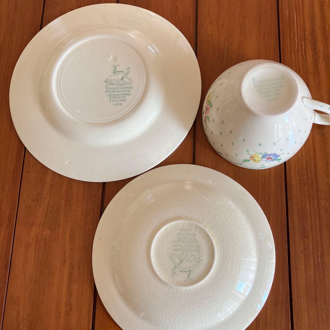 スージークーパー プランタン　グリーン　ティーセット