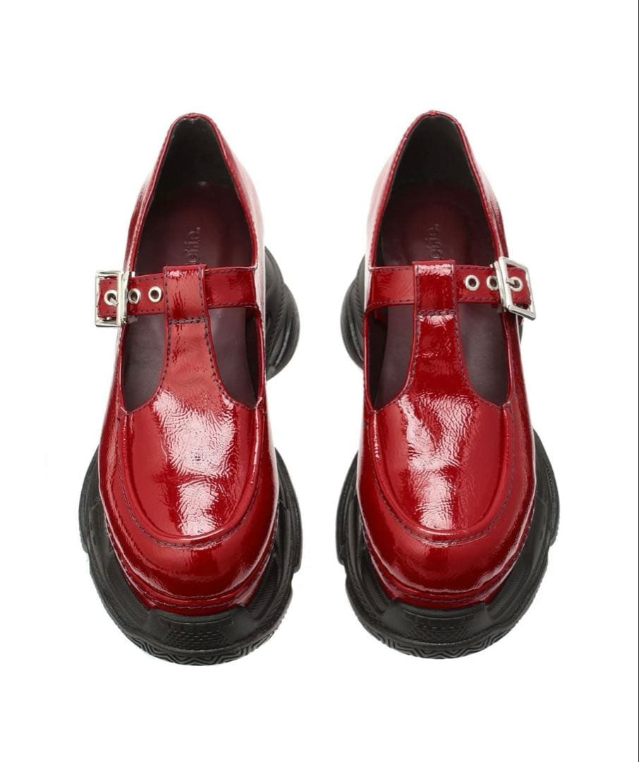 jouetie厚底メリージェーンスニーカーソールレースアップシューズ バレエコア