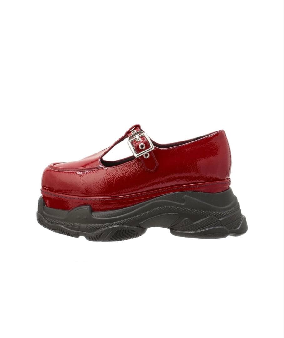 jouetie厚底メリージェーンスニーカーソールレースアップシューズ バレエコア