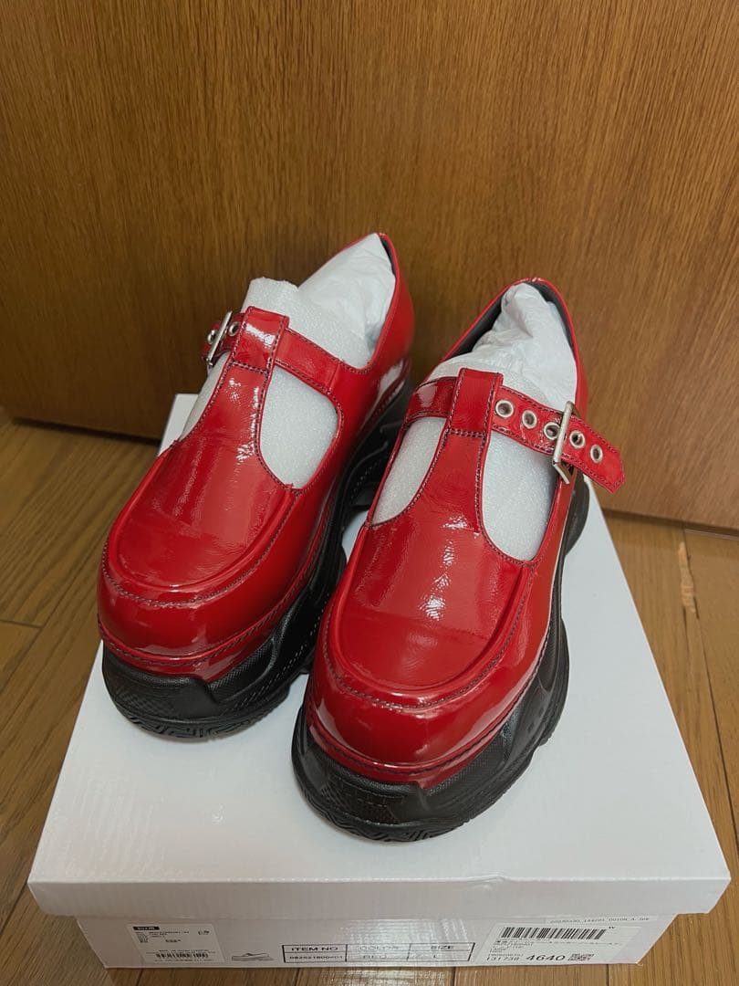 jouetie厚底メリージェーンスニーカーソールレースアップシューズ バレエコア