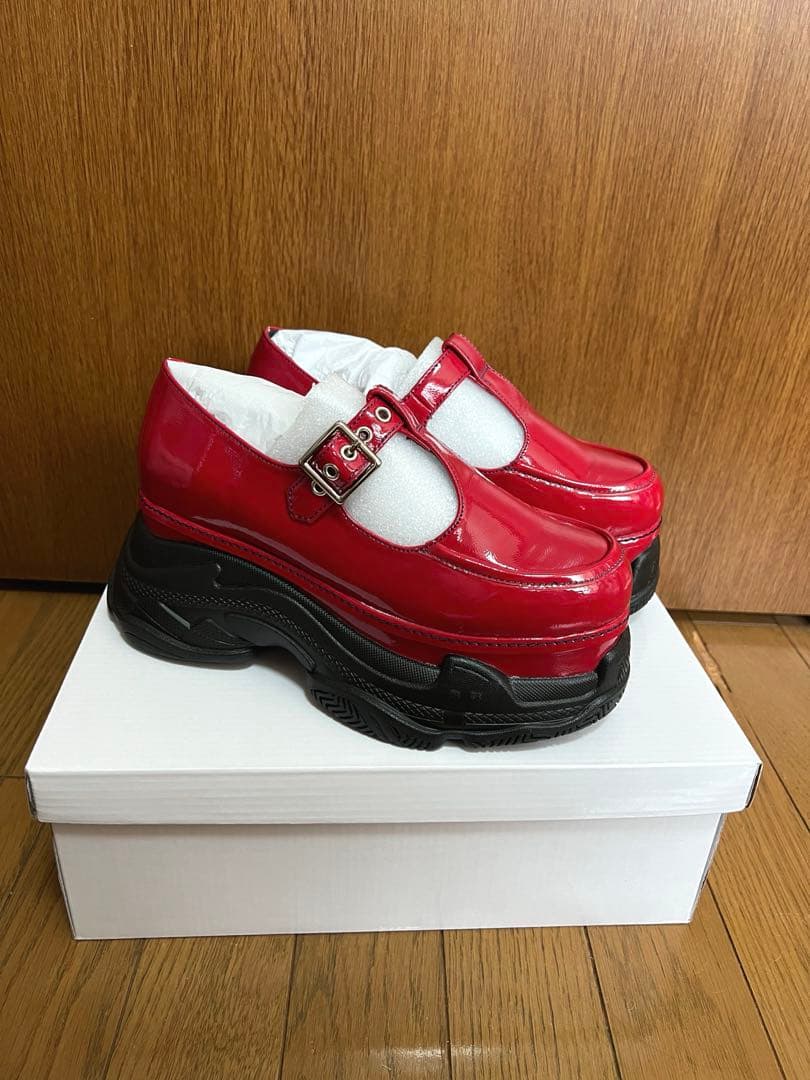 jouetie厚底メリージェーンスニーカーソールレースアップシューズ バレエコア