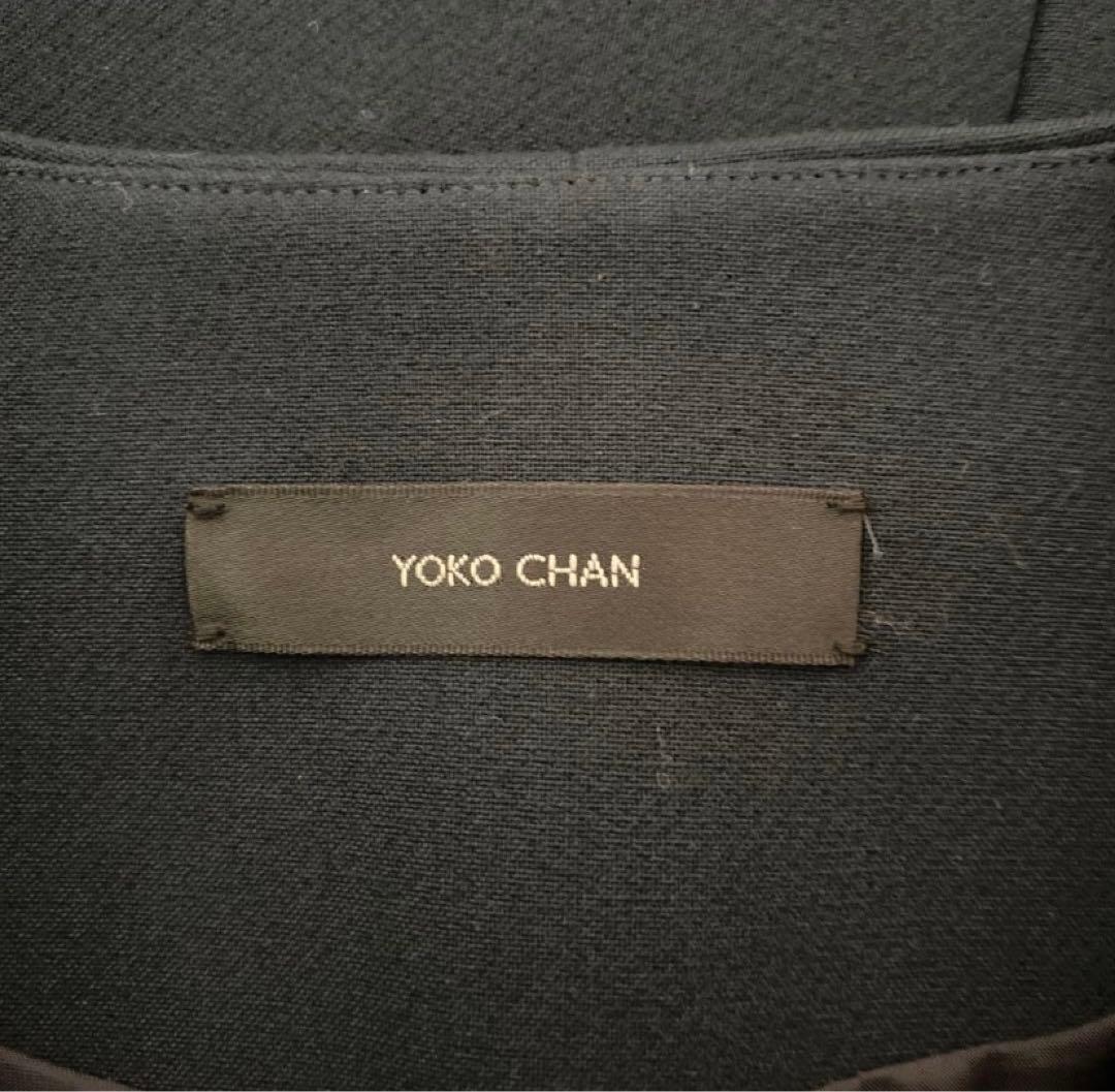 yoko chan ヨーコチャン ポケット付きノーカラージャケット