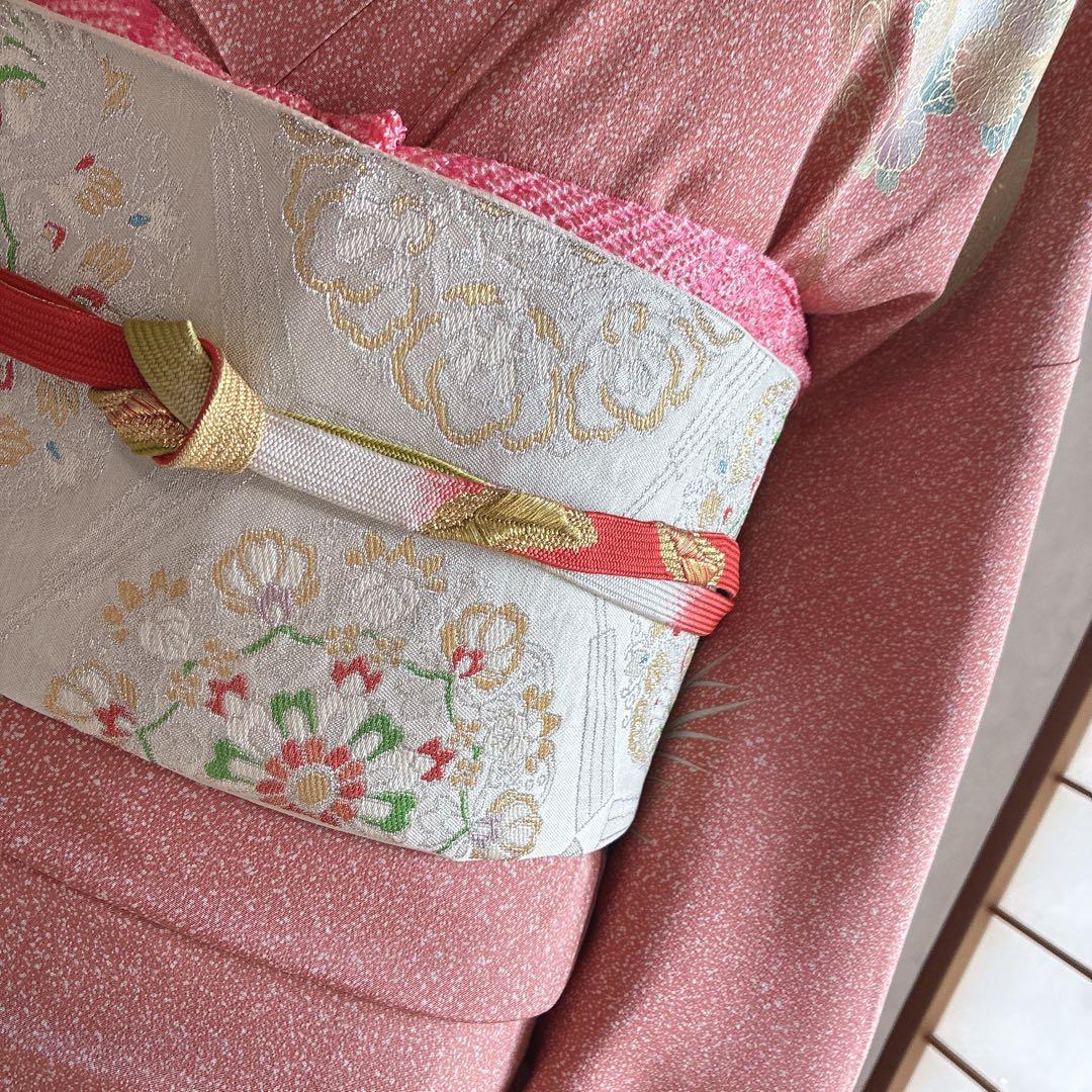 訪問着　フルセット　着物　正絹　トールサイズ　金彩　御所車　古典　G10