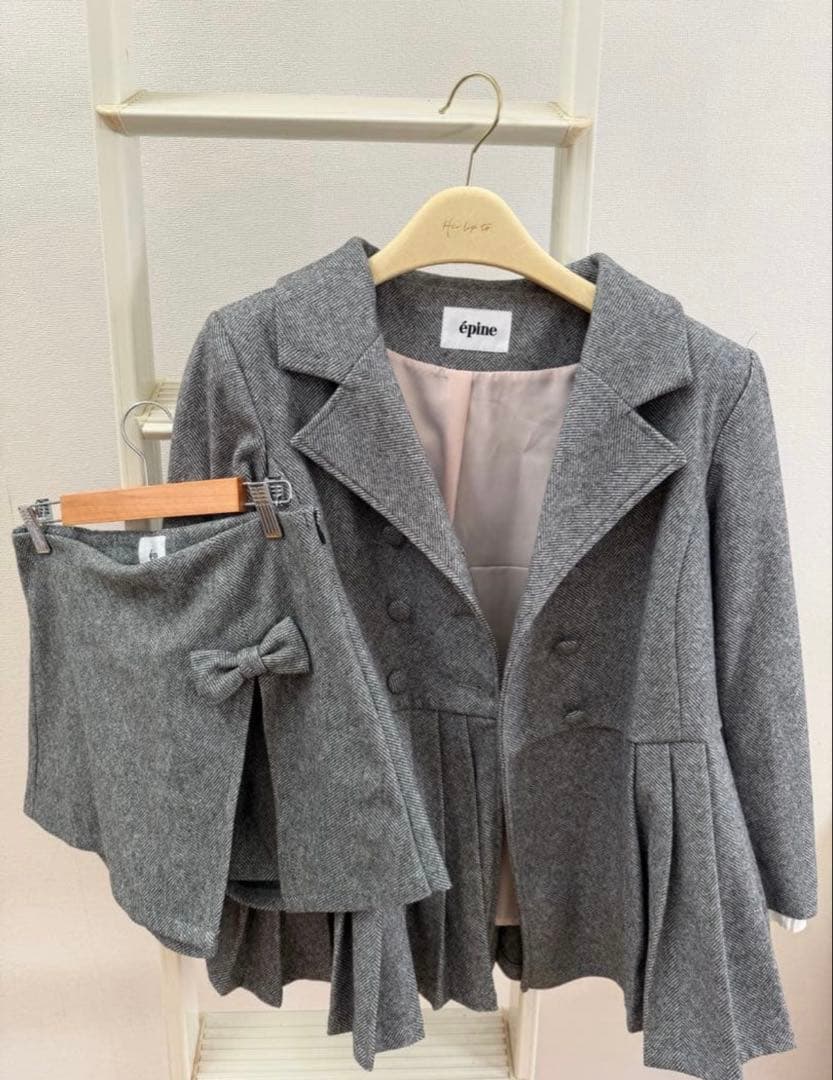 ジャケット・アウター Epine pleats frill jacket herringbone