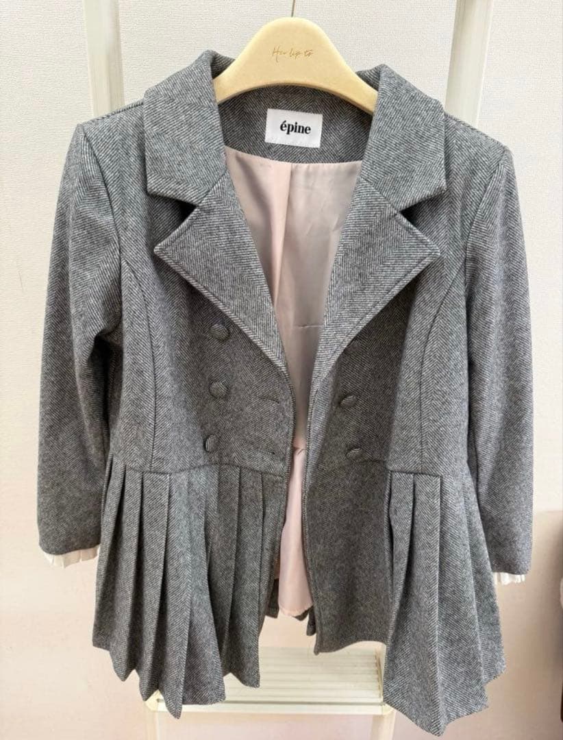 ジャケット・アウター Epine pleats frill jacket herringbone