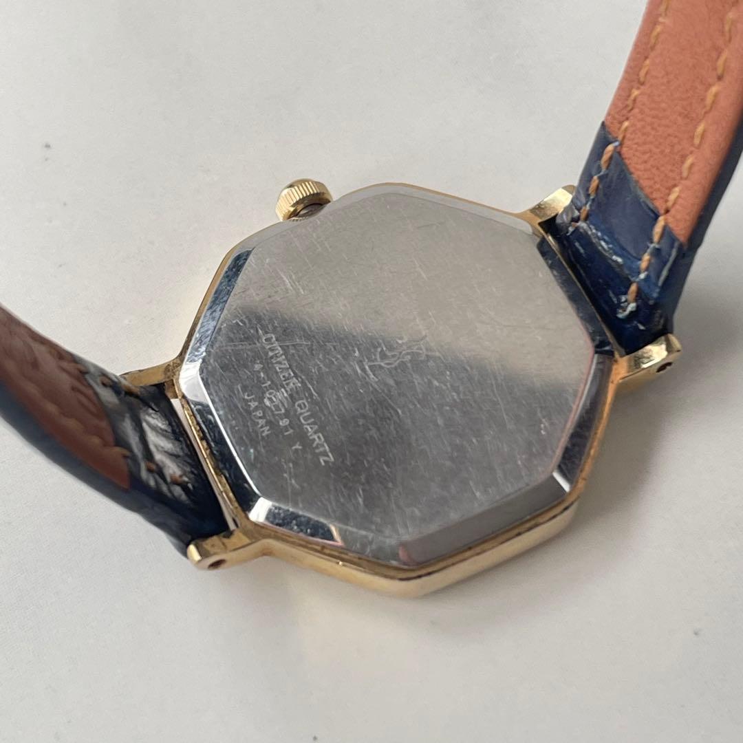 稼動品　YSL イヴサンローラン　オクタゴン　グレー文字盤　ゴールド　腕時計