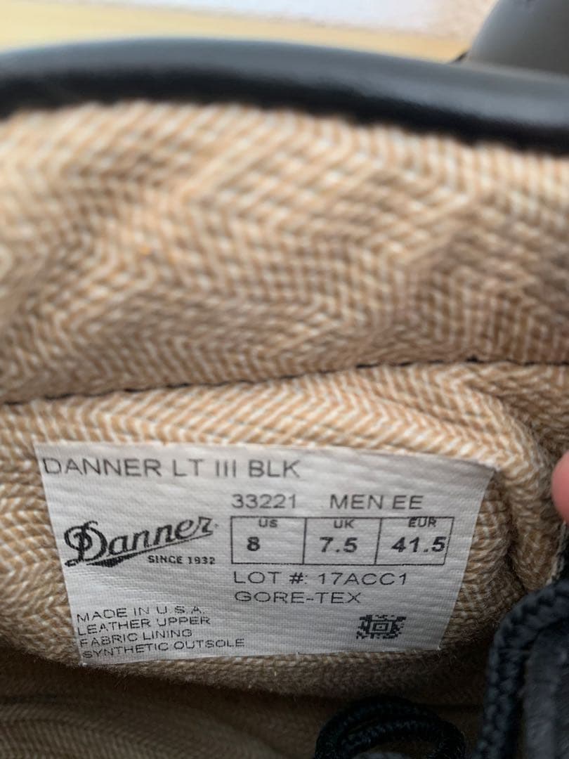 DANNER LIGHT Ⅲ ダナーライトIII BLK US8