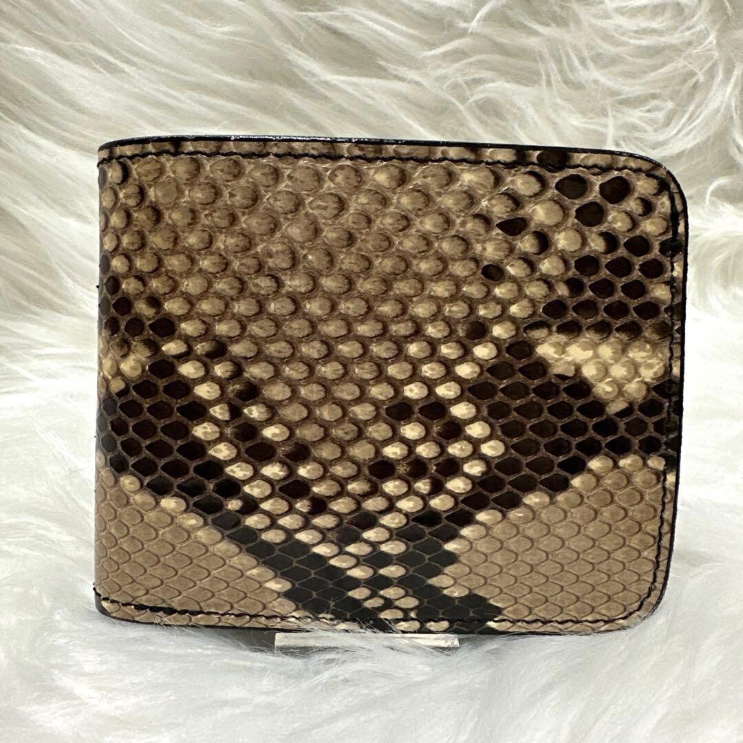 【極美品】ALZUNI ミニマム財布 ダイヤモンドパイソン 二つ折り財布 高級感