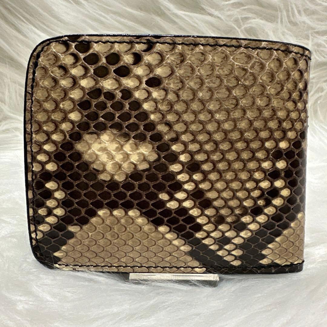 【極美品】ALZUNI ミニマム財布 ダイヤモンドパイソン 二つ折り財布 高級感