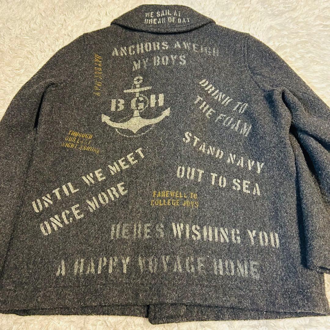 【美品】グラッドハンド ダッフルコート M チャコールグレー 日本製