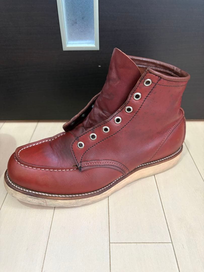 レッドウィング875 表　半円犬タグ　8E 手入れ済