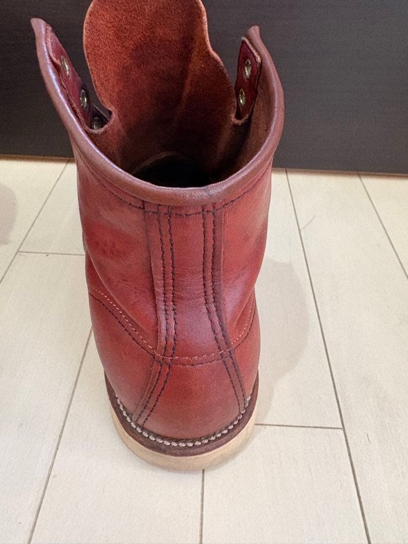 レッドウィング875 表　半円犬タグ　8E 手入れ済