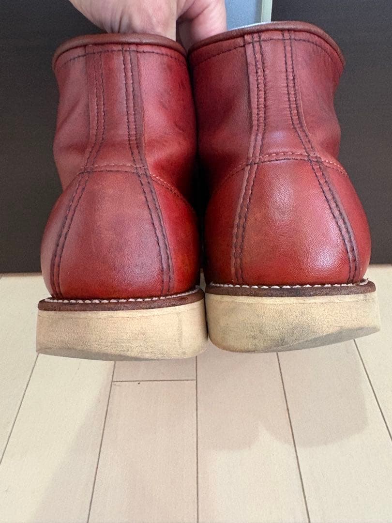 レッドウィング875 表　半円犬タグ　8E 手入れ済