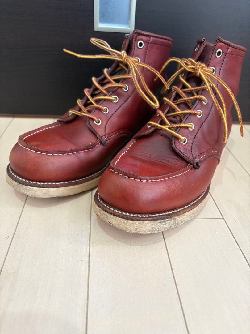 レッドウィング875 表　半円犬タグ　8E 手入れ済