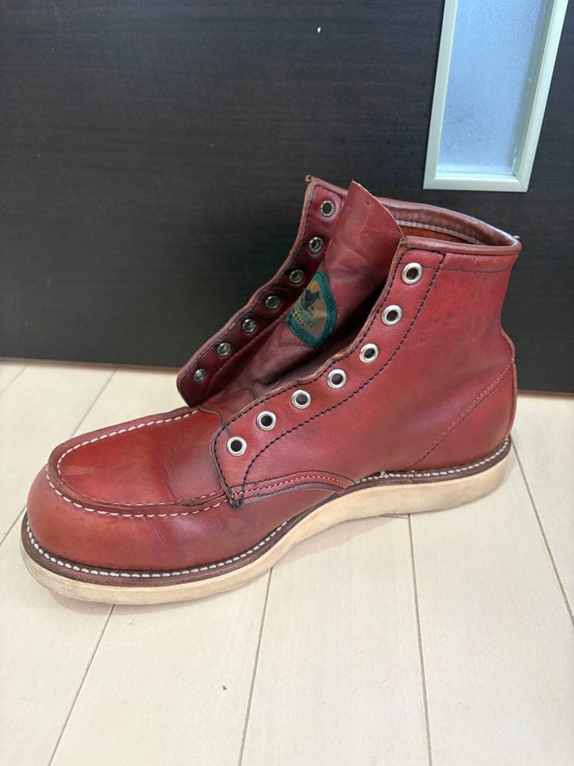 レッドウィング875 表　半円犬タグ　8E 手入れ済