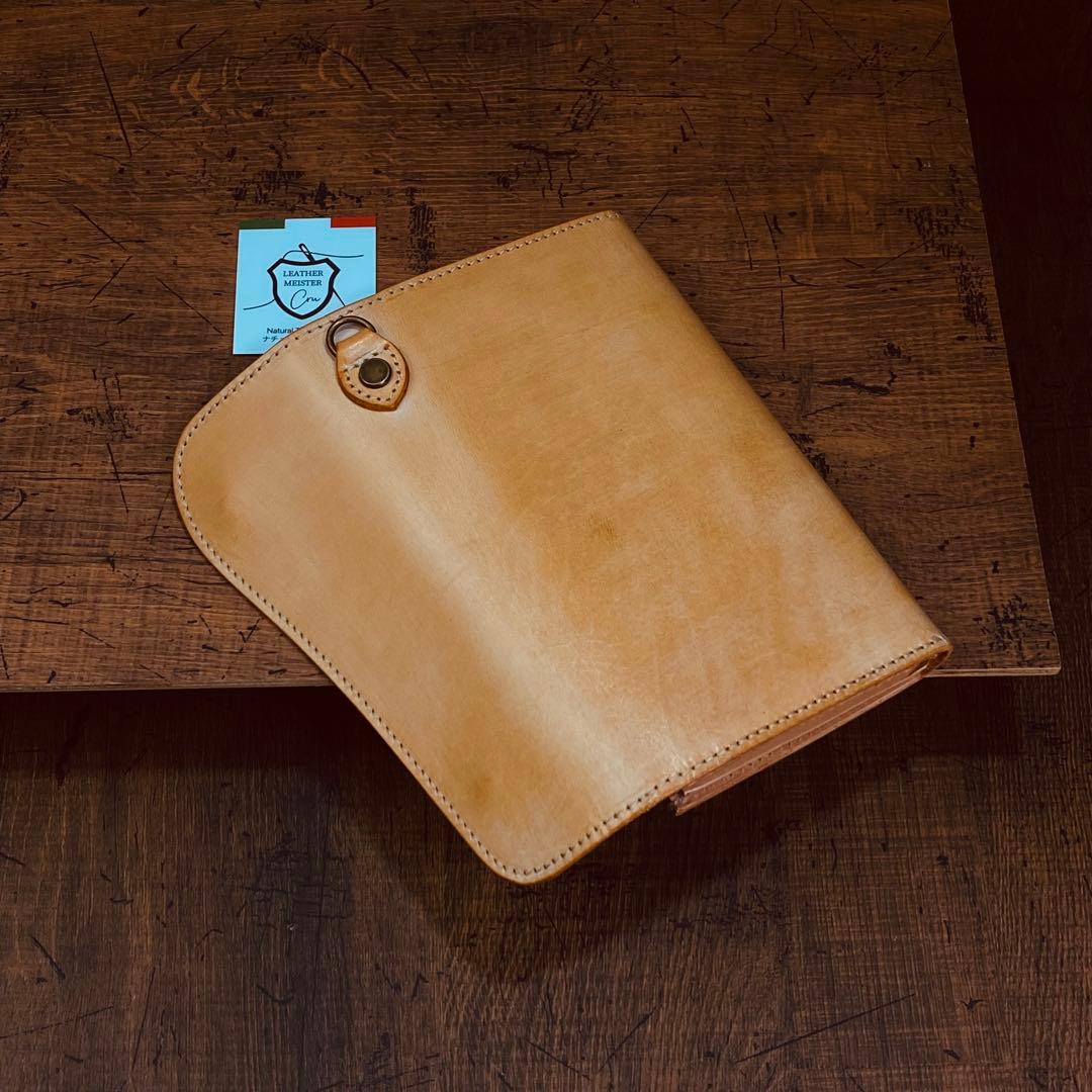 長財布 本革 ブライドルレザー メンズ ヌメ革　ロングウォレット　栃木レザー