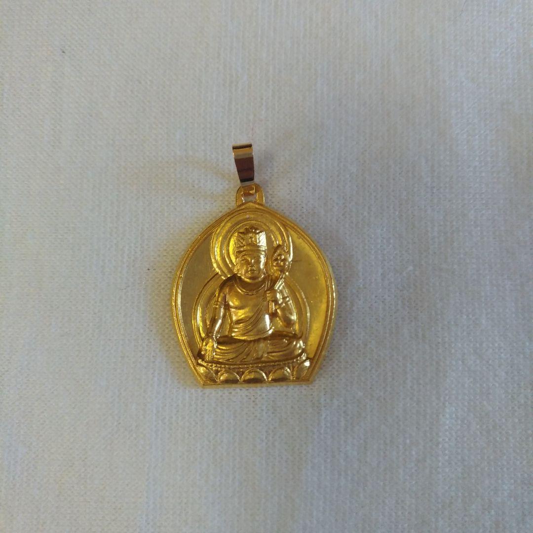 K18。K24。虚空蔵菩薩。18金。純金。ペンダント。仏像。仏教。中古。5.3g