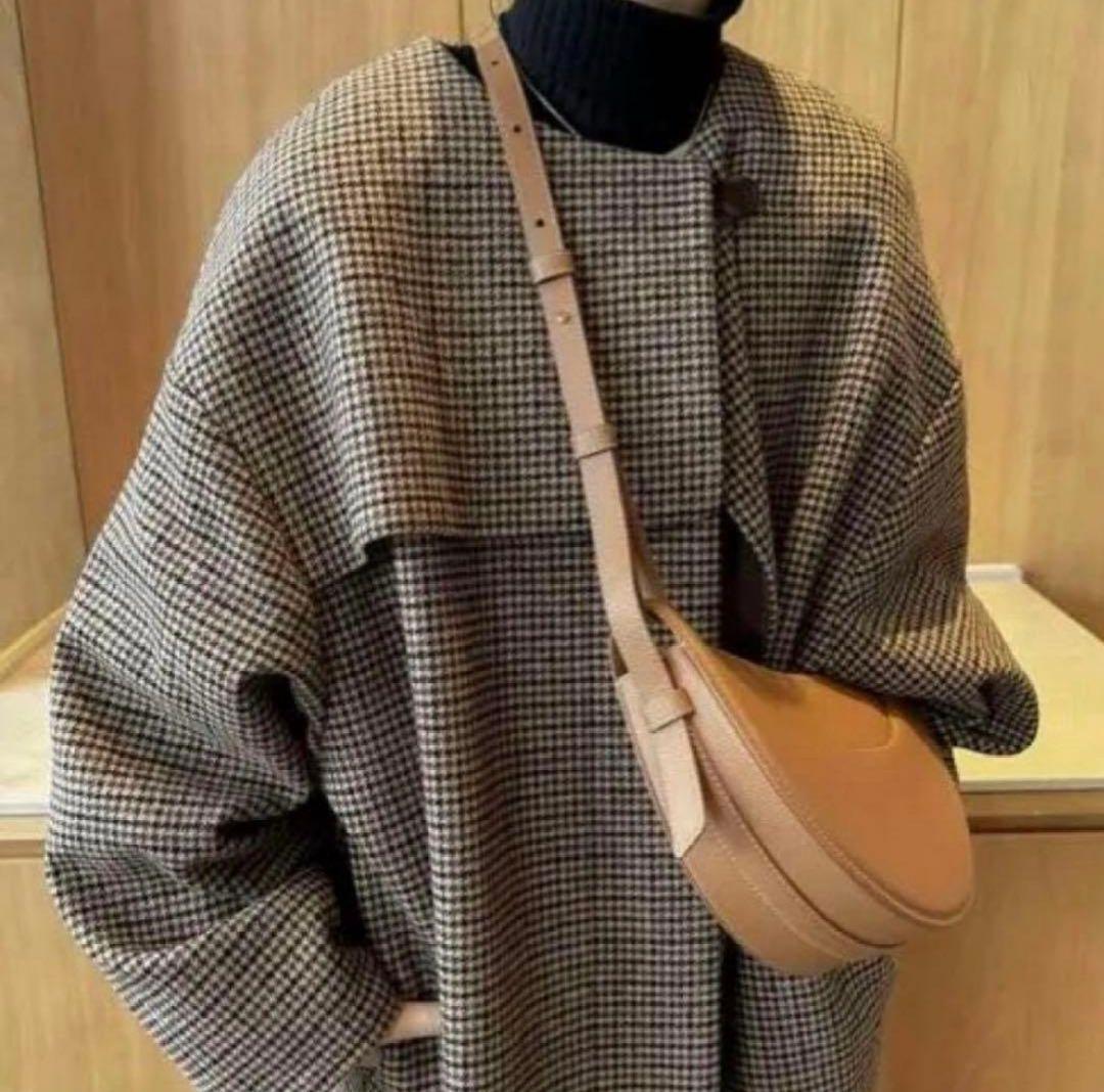 【新品タグ付き】Eaphi no collar wool check coat