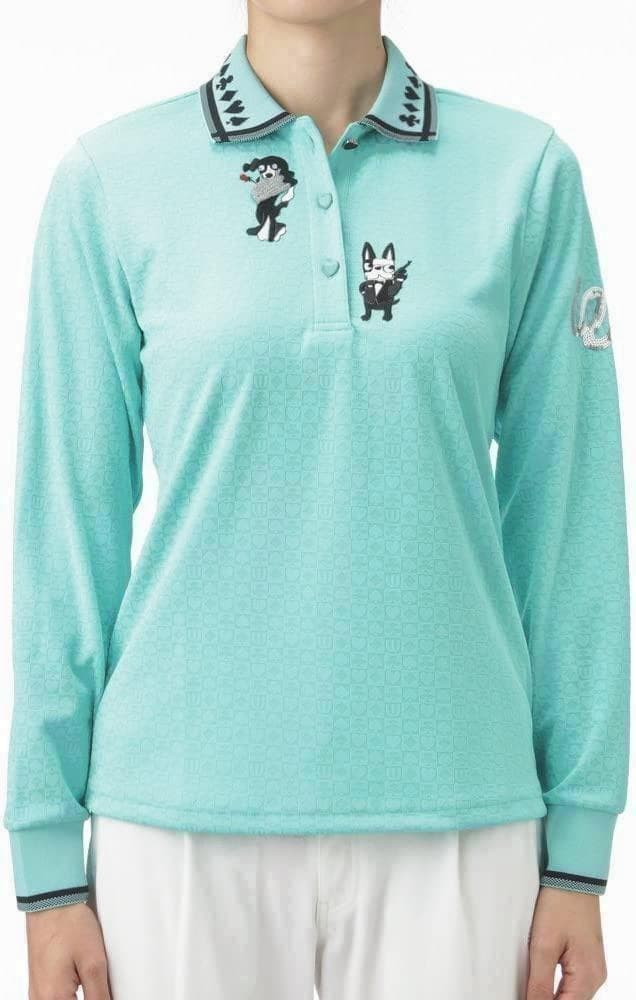 新品】エム ユースポーツ 価格25300円 トランプ柄 長袖ポロシャツ サイズL