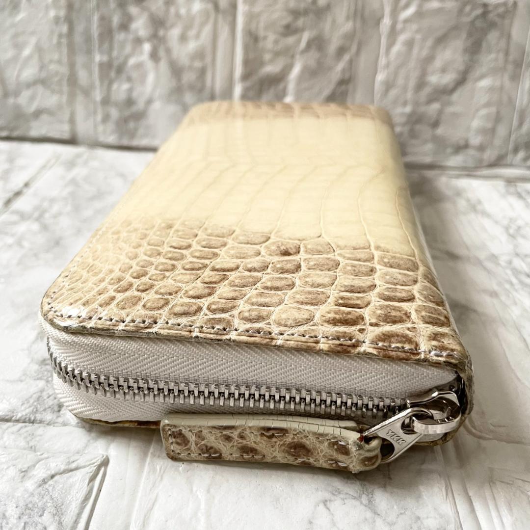 極美品✨東京クロコダイル　長財布　クロコダイル　本革　ヒマラヤ　JRA ホワイト