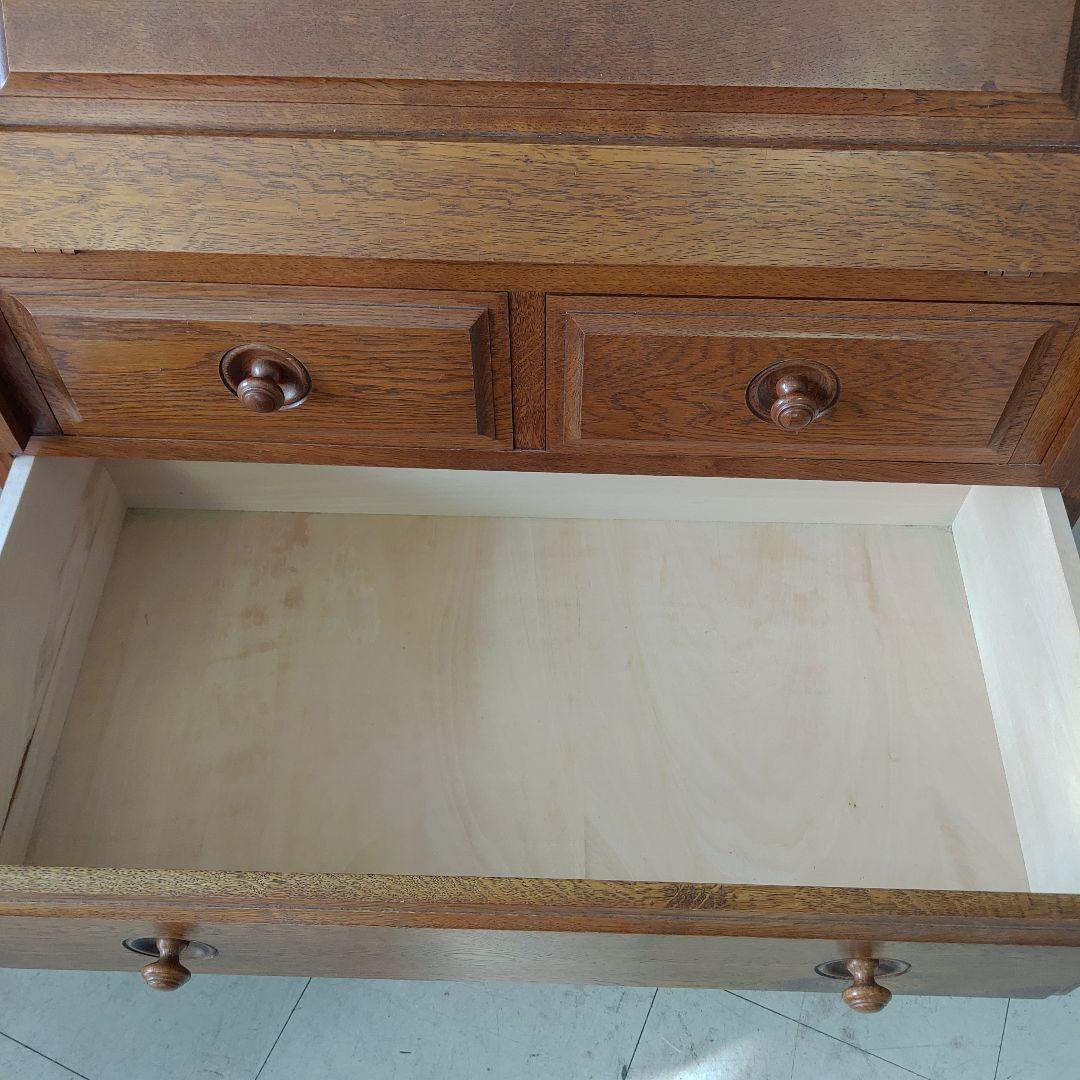 蝦夷民芸家具 ライティングデスク ナラ材 えぞ民芸 ライティングビューロー