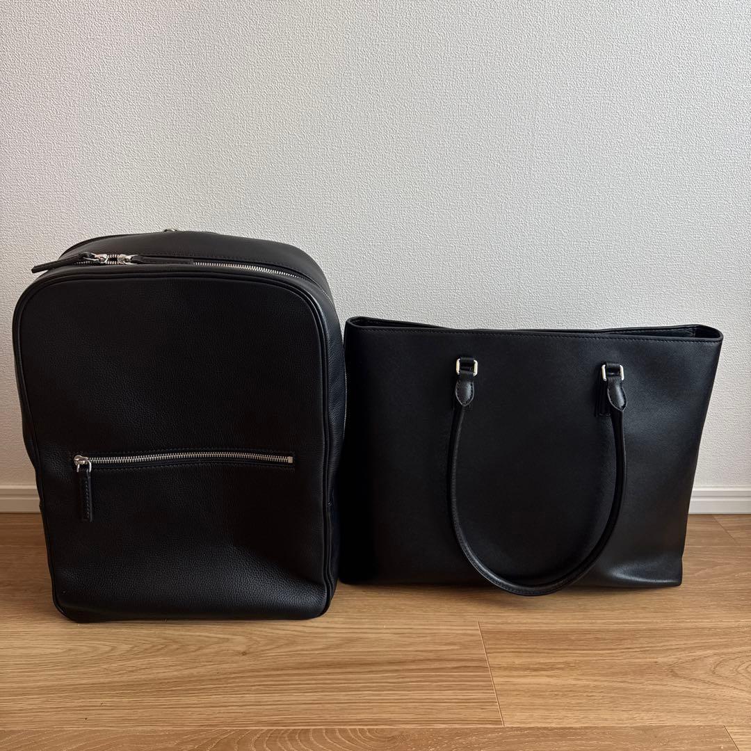 【美品】authentic レザーバックパック＆トートバッグ セット
