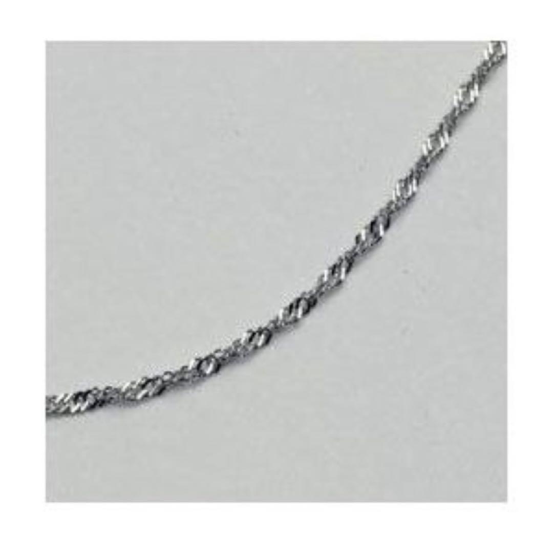 新品★ プラチナ850 ネックレス スクリューチェーン Pt850 42cm
