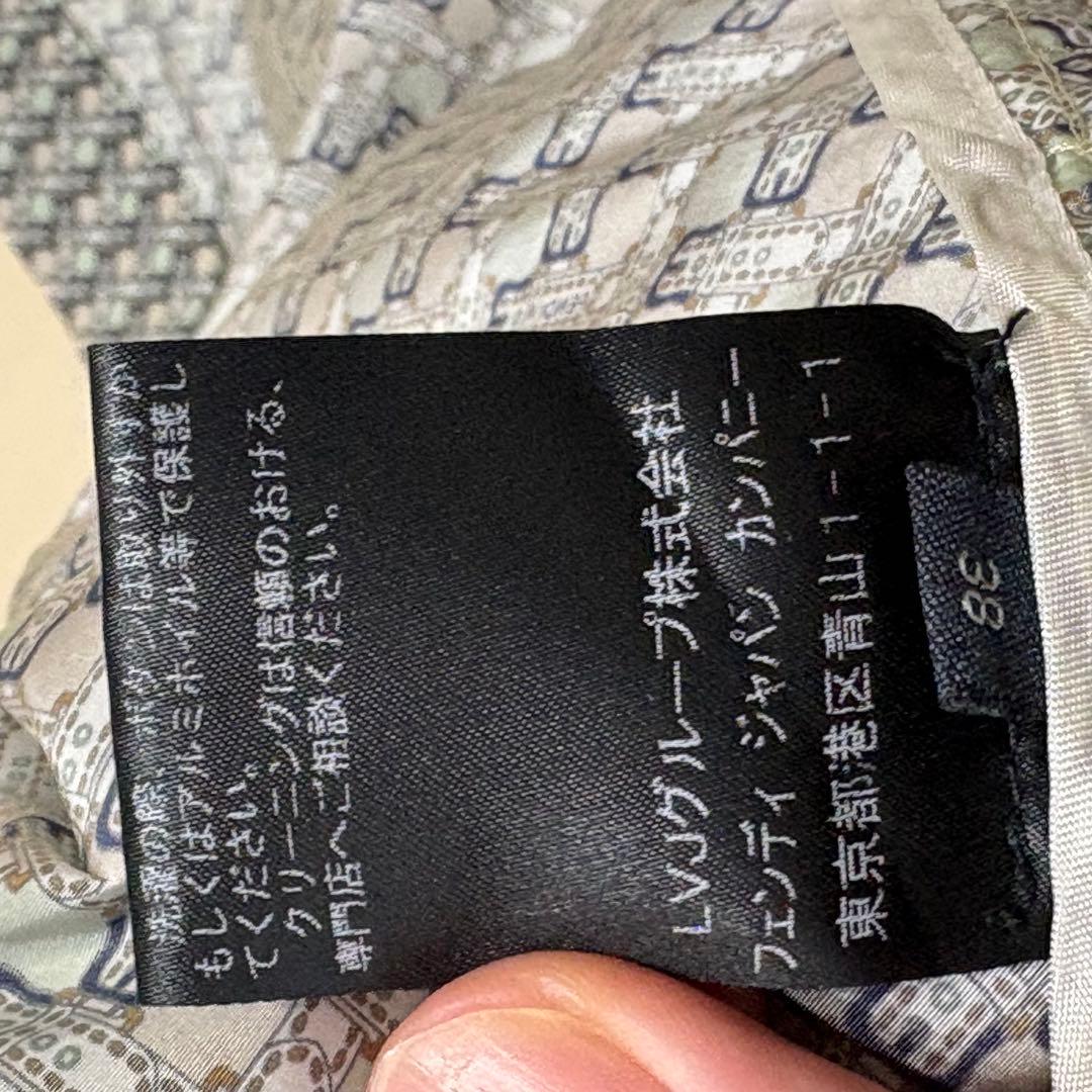 FENDI フェンディ　トレンチコート　ロゴ　Mサイズ相当　38