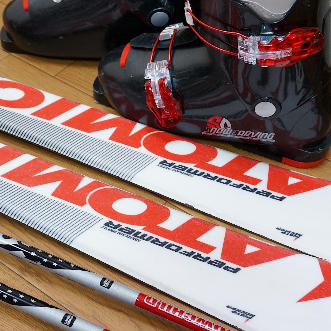 メンテ済 130cm 靴24cm ATOMIC スキーセット