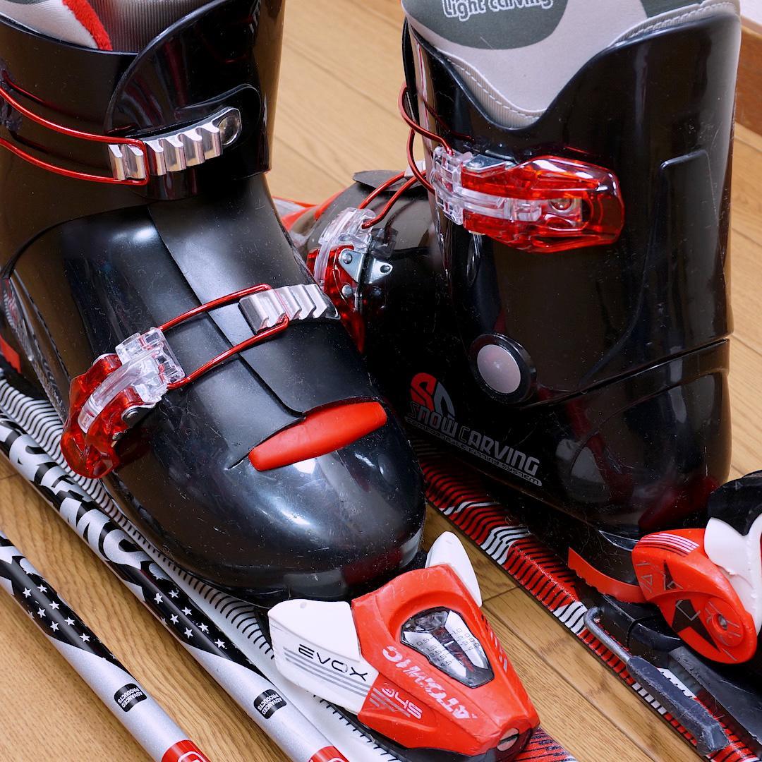 メンテ済 130cm 靴24cm ATOMIC スキーセット