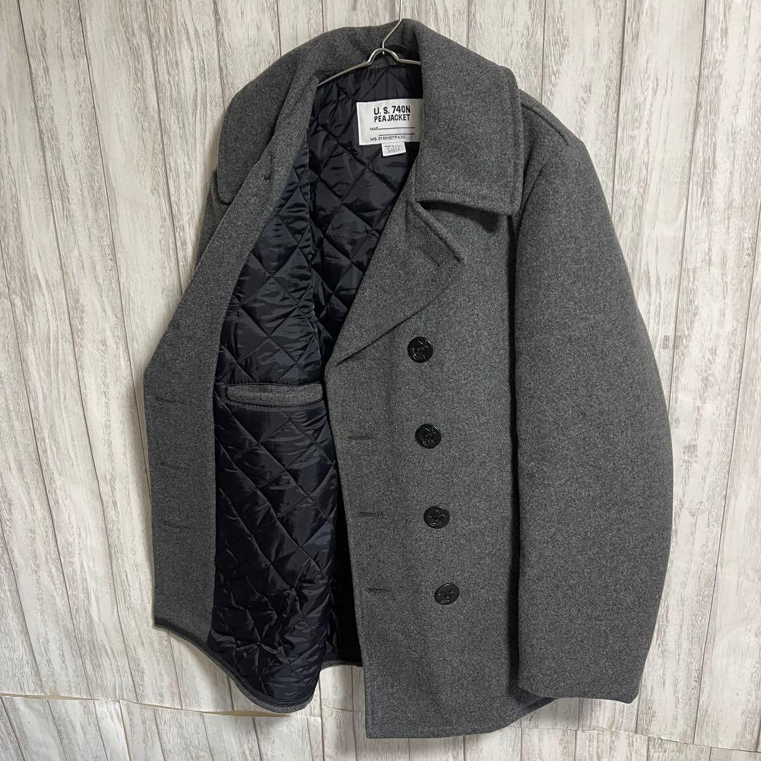 ホワイトラビット☆ Schott ピーコート グレー キルティング