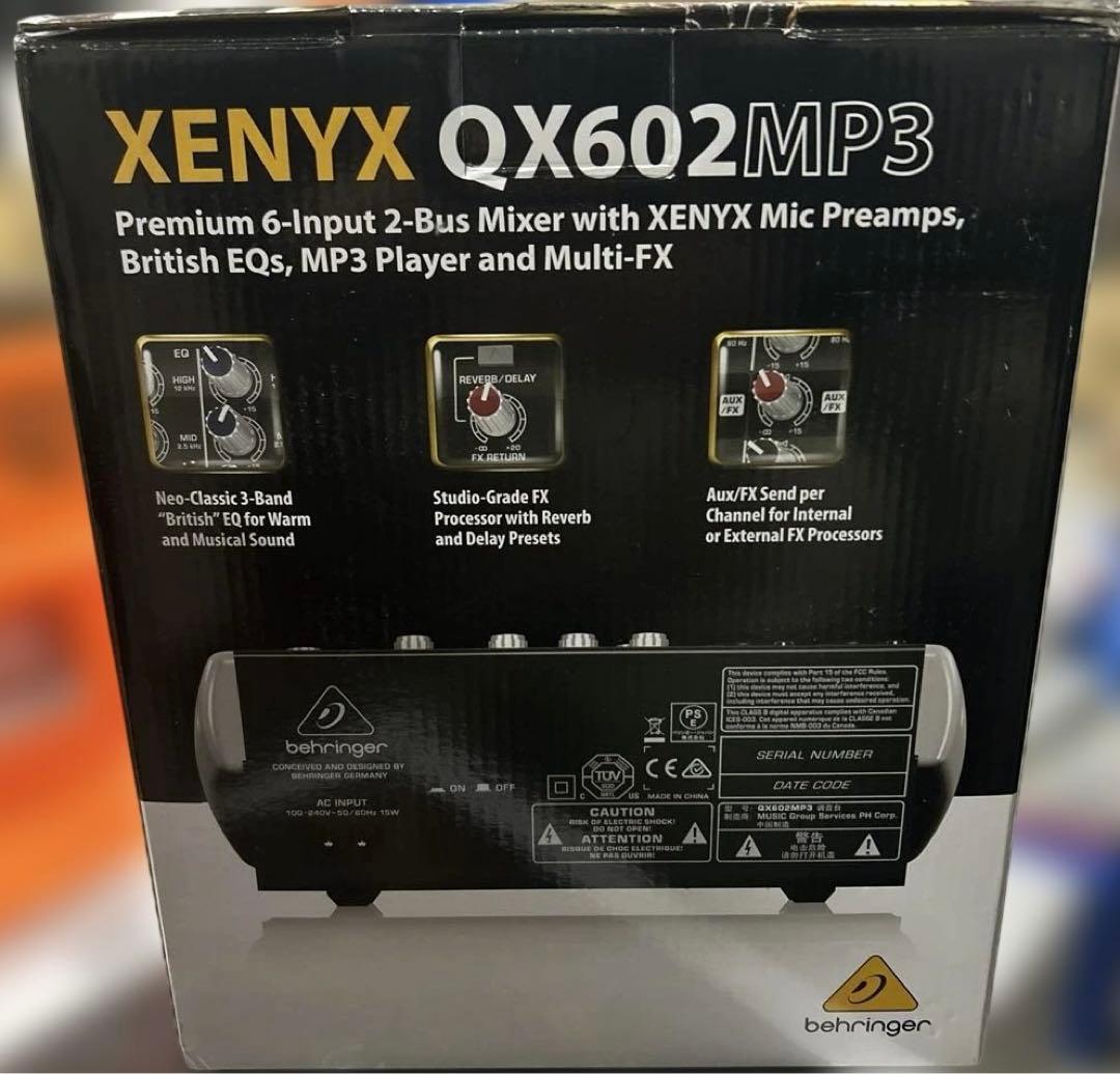 BEHRINGER XENYX アナログミキサー QX602MP3