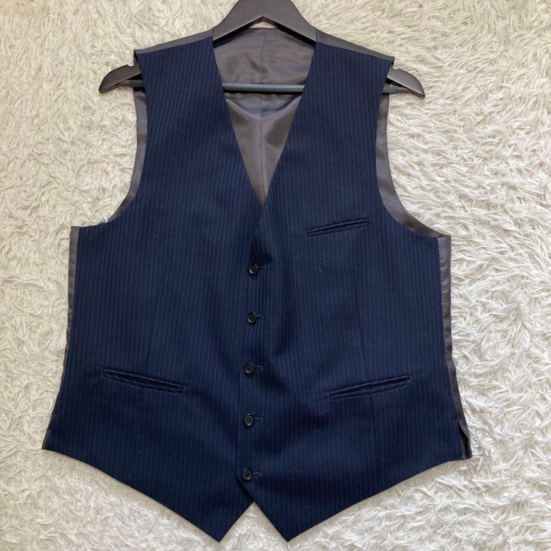 オリヒカ スーツ セットアップ 3ピース 2XL ネイビー ストレッチ