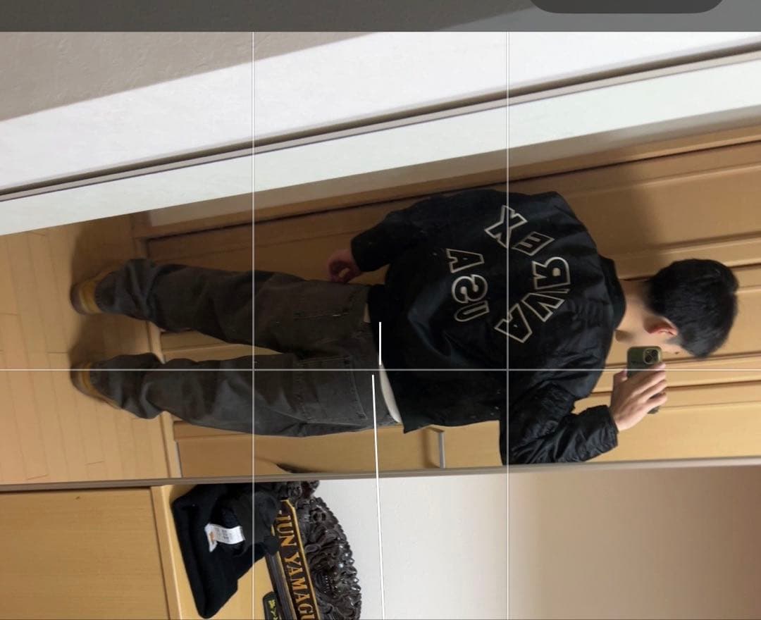 【美品】AVIREXアヴィレックスMA-1フライトMサイズ黒メンズレディース