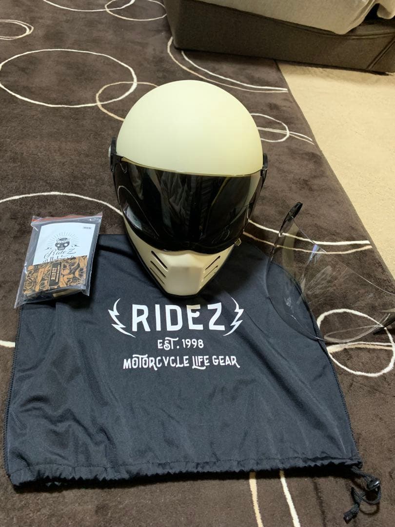 RIDEZ フルフェイスヘルメット アイボリー