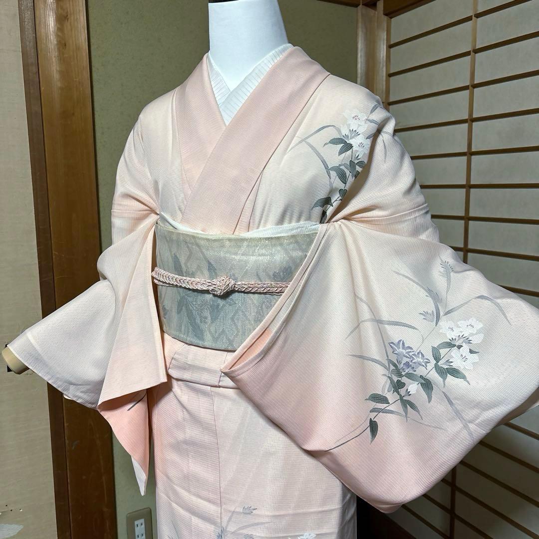 く*ん様 美品　正絹 絽 友禅　訪問着 フルセット ４点 夏帯＋夏帯締め＋夏帯揚