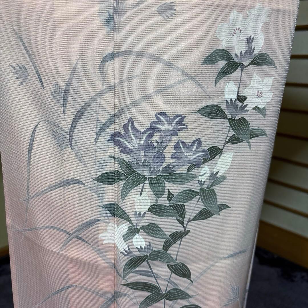 く*ん様 美品　正絹 絽 友禅　訪問着 フルセット ４点 夏帯＋夏帯締め＋夏帯揚