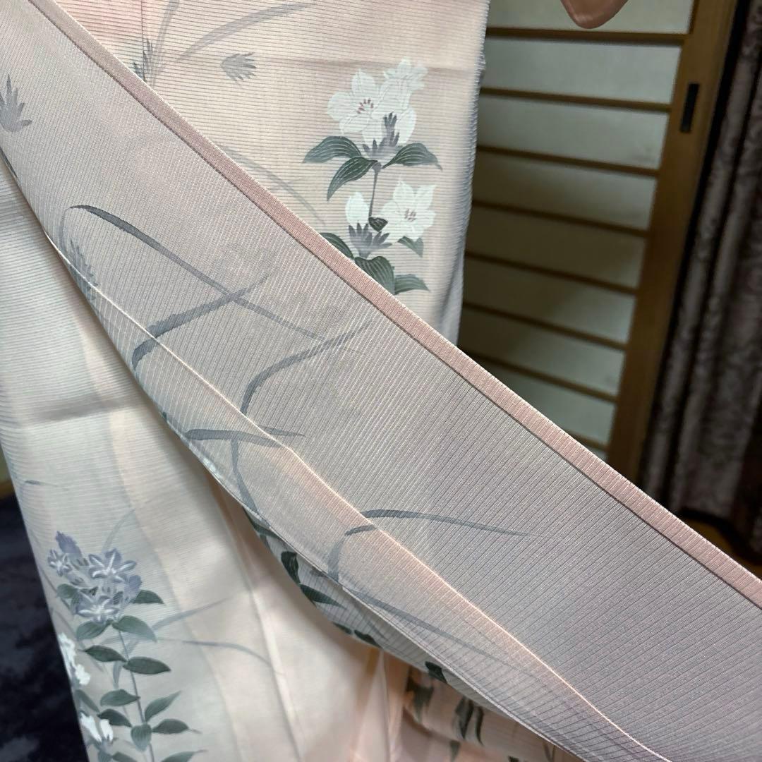 く*ん様 美品　正絹 絽 友禅　訪問着 フルセット ４点 夏帯＋夏帯締め＋夏帯揚
